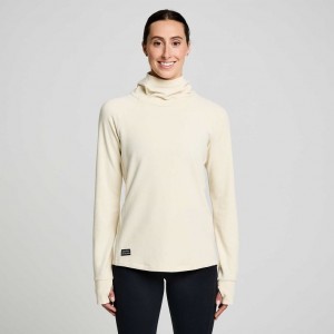 Beige Women's Saucony Triumph Tunic Hoodie | MALAYSIA-ONMB