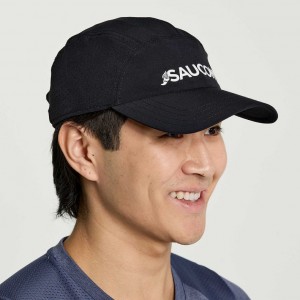 Black Men's Saucony Outpace Hat | MALAYSIA-CHMI