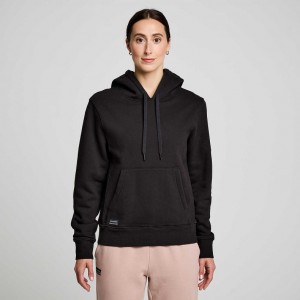 Black Women's Saucony Recovery Hoodie | MALAYSIA-PKVF