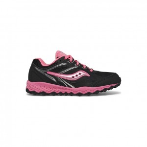 Black / Pink Big Kids' Saucony Cohesion TR14 Lace Sneakers | MALAYSIA-LYGS