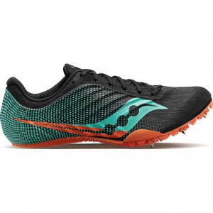 Black / Turquoise Men's Saucony Spitfire 5 Spikes | MALAYSIA-DOMQ