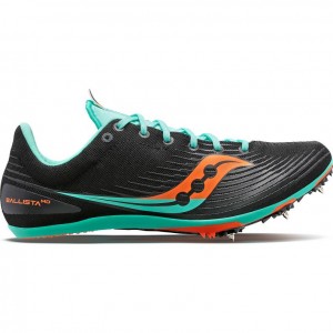 Black / Turquoise Women's Saucony Ballista MD Running Shoes | MALAYSIA-YLMT