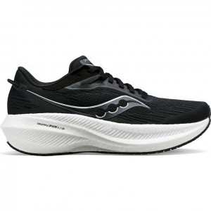 Black / White Men's Saucony Triumph 21 Running Shoes | MALAYSIA-CXMI