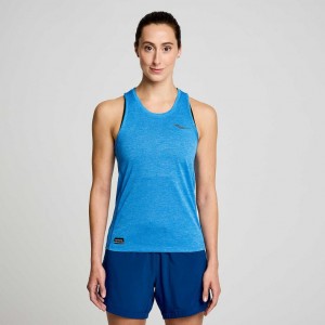 Blue Women's Saucony Stopwatch Singlet | MALAYSIA-TRQE