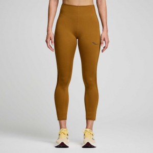 Brown Women's Saucony Fortify Viz Tight | MALAYSIA-BWGF