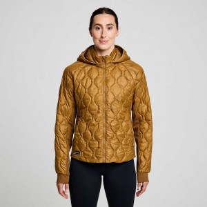 Brown Women's Saucony Solstice Oysterpuff Jacket | MALAYSIA-AGUI