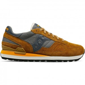 Brown / Grey Men's Saucony Shadow Original Premium Sneakers | MALAYSIA-IUBQ