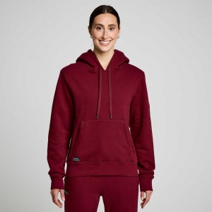 Burgundy Women's Saucony Recovery Hoodie | MALAYSIA-REUG