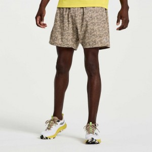 Camo Men's Saucony Outpace 5" Shorts | MALAYSIA-QALX