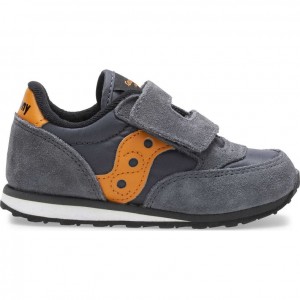 Grey Little Kids' Saucony Baby Jazz Hook & Loop Sneakers | MALAYSIA-WXTE