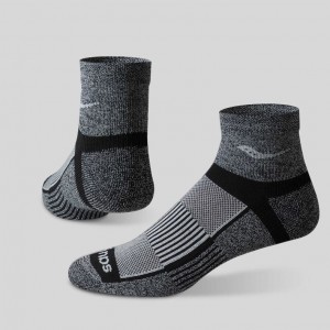 Grey Men's Saucony Inferno Quarter 3-Pack Socks | MALAYSIA-SEZL