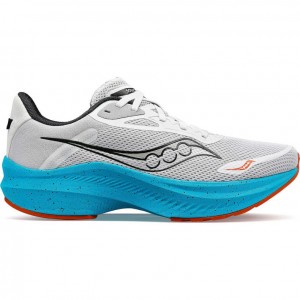 Grey / Turquoise Men's Saucony Axon 3 Running Shoes | MALAYSIA-WGBI