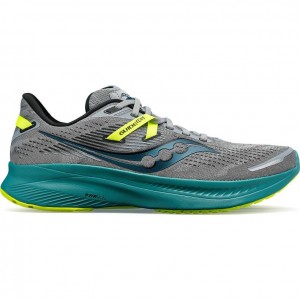 Grey / Turquoise Men's Saucony Guide 16 Wide Running Shoes | MALAYSIA-NZRC