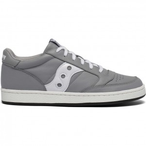 Grey / White Men's Saucony Jazz Court Sneakers | MALAYSIA-ZSAI