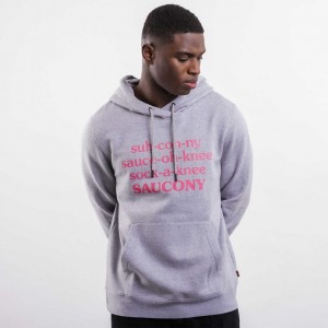 Light Grey Men's Saucony X Frank Cooke Rested Hoodie | MALAYSIA-EWYJ