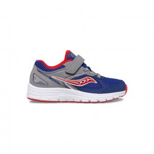 Navy / Grey Big Kids' Saucony Cohesion 14 A/C Sneakers | MALAYSIA-VMAC