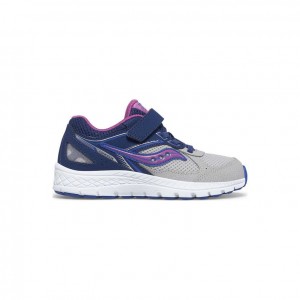 Navy / Grey Big Kids' Saucony Cohesion 14 A/C Sneakers | MALAYSIA-CTLX