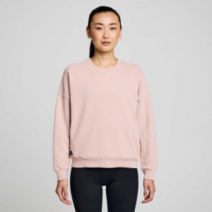 Pink Women's Saucony Recovery Crew Sweatshirt | MALAYSIA-UPHC