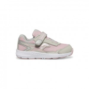 Pink / Grey Little Kids' Saucony Ride 10 Jr. Sneakers | MALAYSIA-RPMS