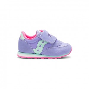 Purple Big Kids' Saucony Jazz Hook & Loop Sneakers | MALAYSIA-GSOJ