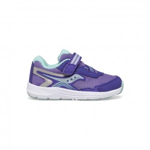 Purple Little Kids' Saucony Ride 10 Jr. Sneakers | MALAYSIA-PVWY