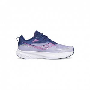 Purple / Indigo Big Kids' Saucony Ride 15 Sneakers | MALAYSIA-IZUT