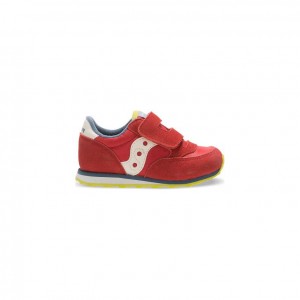 Red Big Kids' Saucony Jazz Hook & Loop Sneakers | MALAYSIA-GXHB