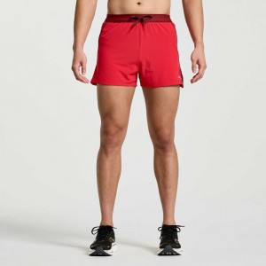 Red Men's Saucony Outpace 3" Shorts | MALAYSIA-DFRI