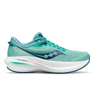 Turquoise Women's Saucony Triumph 21 Running Shoes | MALAYSIA-XUTV