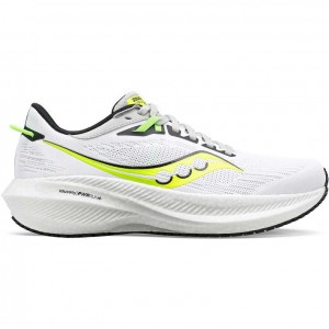 White Men's Saucony Triumph 21 Running Shoes | MALAYSIA-BSMP