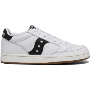 White / Black Men's Saucony Jazz Court Sneakers | MALAYSIA-YSOC