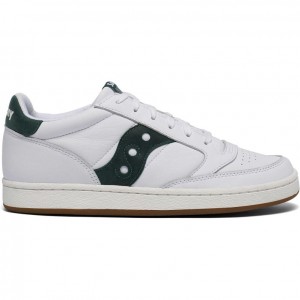 White / Green Men's Saucony Jazz Court Sneakers | MALAYSIA-LOVJ