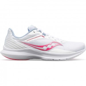 White / Pink Women's Saucony Convergence Running Shoes | MALAYSIA-XEPR