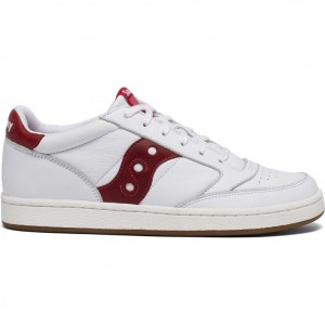 White / Red Women's Saucony Jazz Court Sneakers | MALAYSIA-CEYV