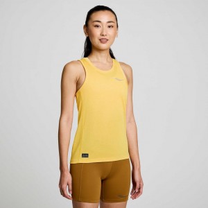 Yellow Women's Saucony Stopwatch Singlet | MALAYSIA-UHGR