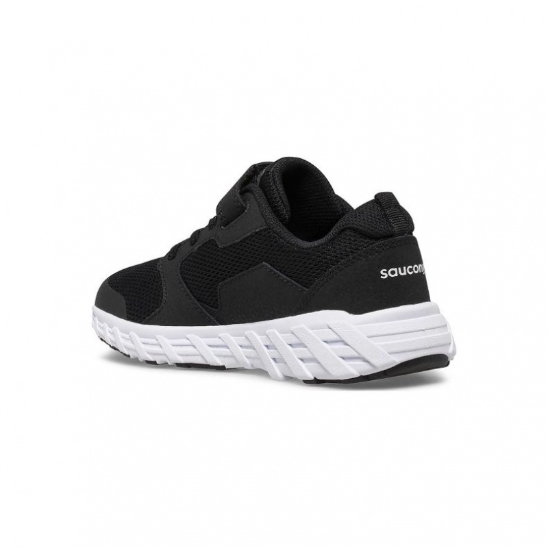 Black Big Kids' Saucony Wind 2.0 A/C Sneakers | MALAYSIA-DILO