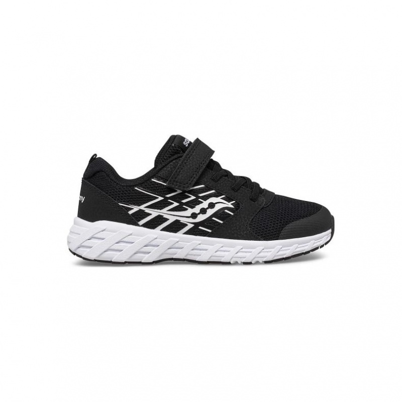 Black Big Kids\' Saucony Wind 2.0 A/C Sneakers | MALAYSIA-DILO