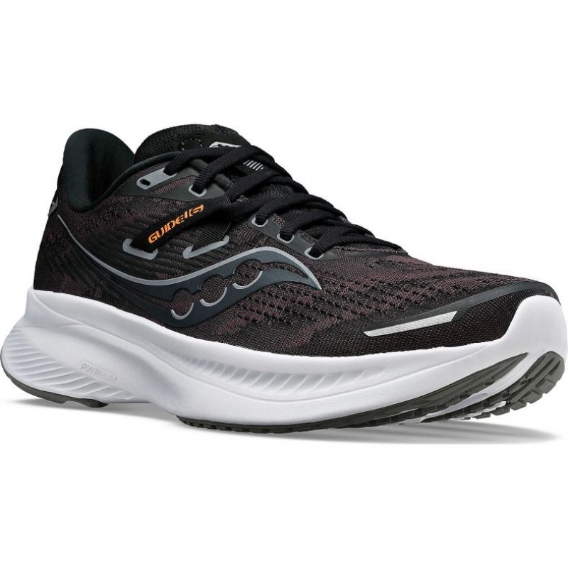 Black Men's Saucony Guide 16 Running Shoes | MALAYSIA-YEIV