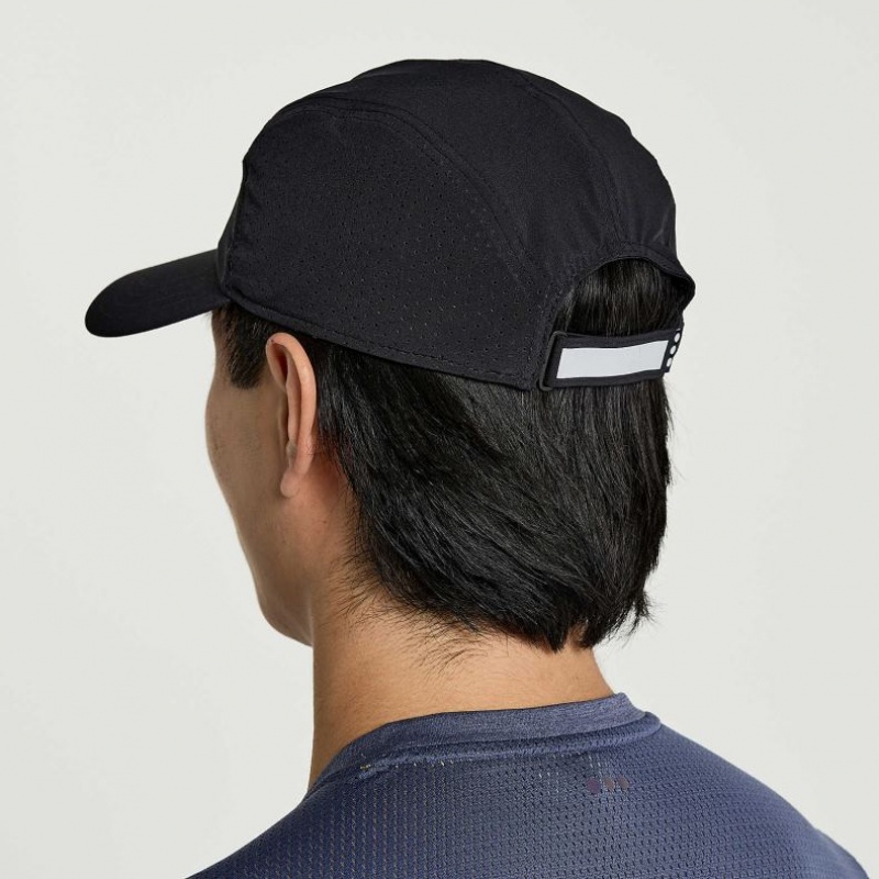 Black Men's Saucony Outpace Hat | MALAYSIA-CHMI