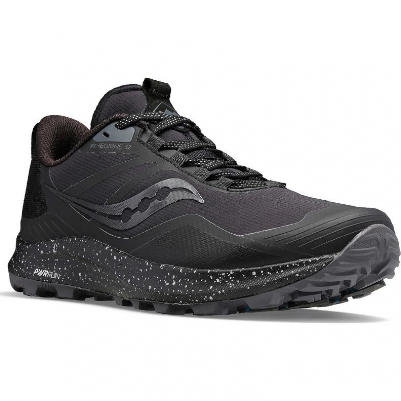 Black Men's Saucony Peregrine ICE+ 3 Running Shoes | MALAYSIA-SXJZ