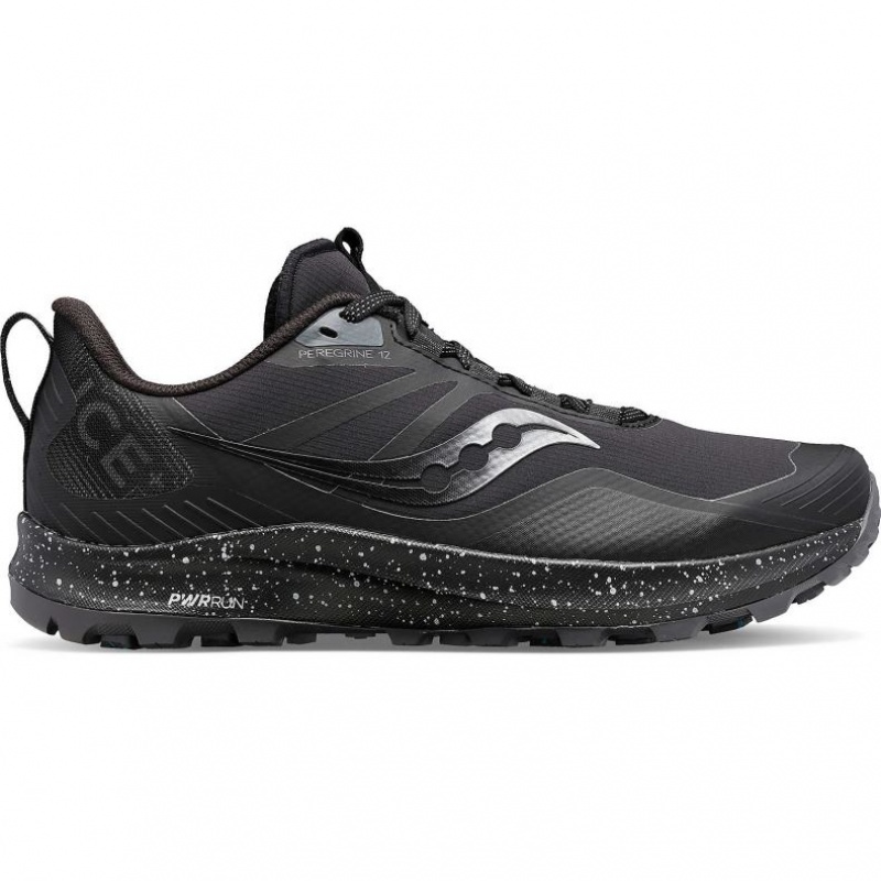 Black Men\'s Saucony Peregrine ICE+ 3 Running Shoes | MALAYSIA-SXJZ