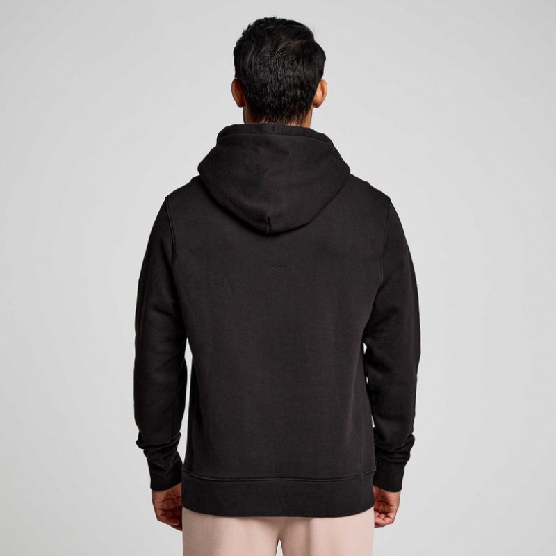 Black Men's Saucony Recovery Hoodie | MALAYSIA-ZQLS