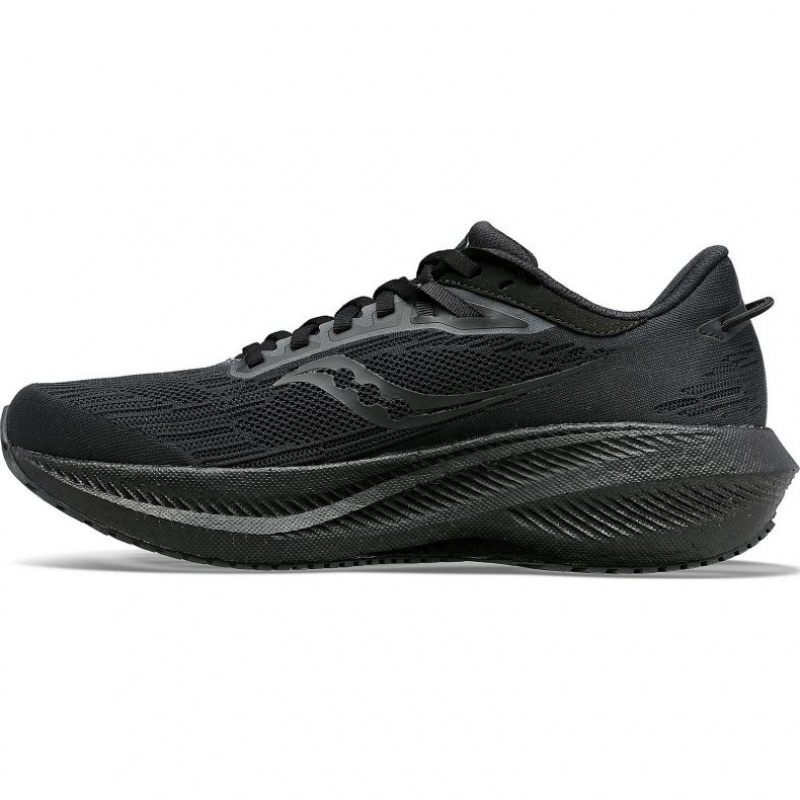 Black Men's Saucony Triumph 21 Running Shoes | MALAYSIA-BVND