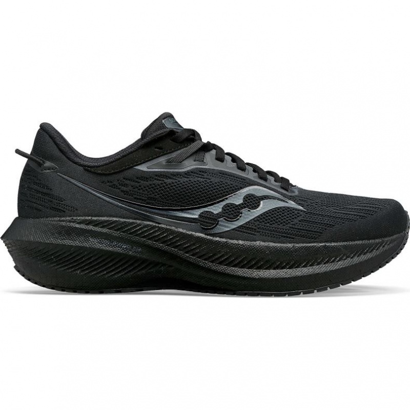 Black Men\'s Saucony Triumph 21 Running Shoes | MALAYSIA-BVND