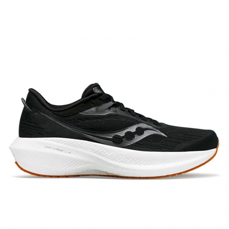 Black Men\'s Saucony Triumph 21 Running Shoes | MALAYSIA-XSMO