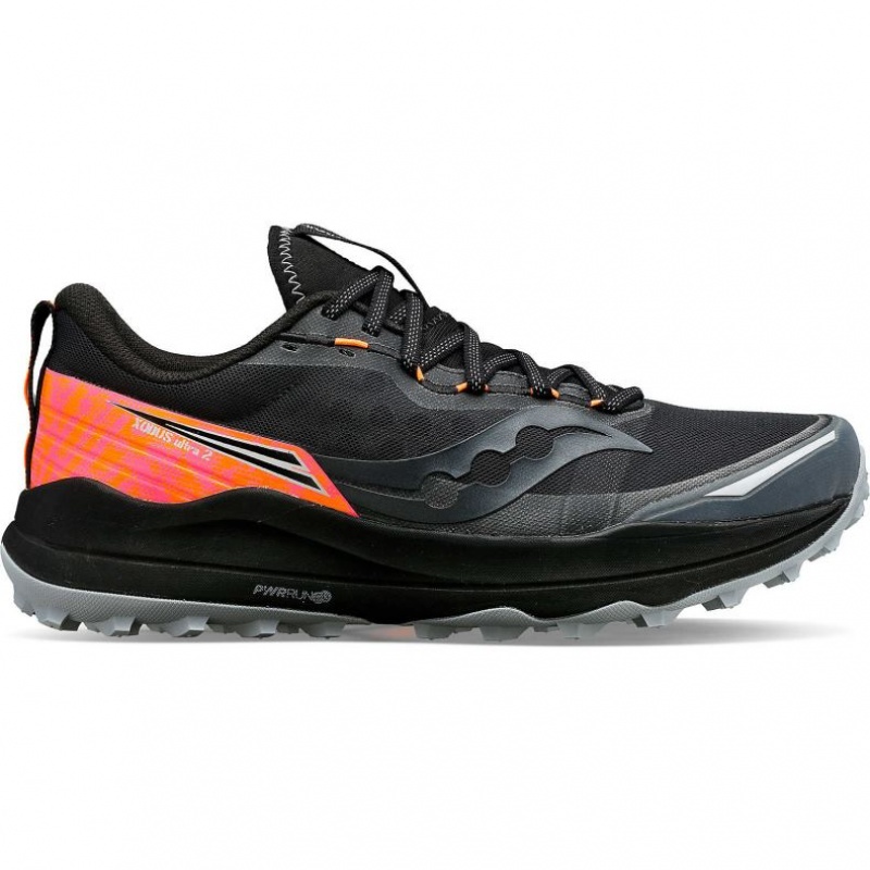 Black Men\'s Saucony Xodus Ultra 2 Trail Running Shoes | MALAYSIA-OCLF