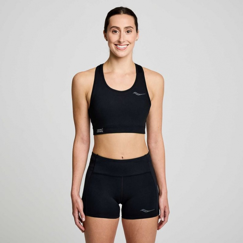 Black Women\'s Saucony Fortify Bra | MALAYSIA-ONQA