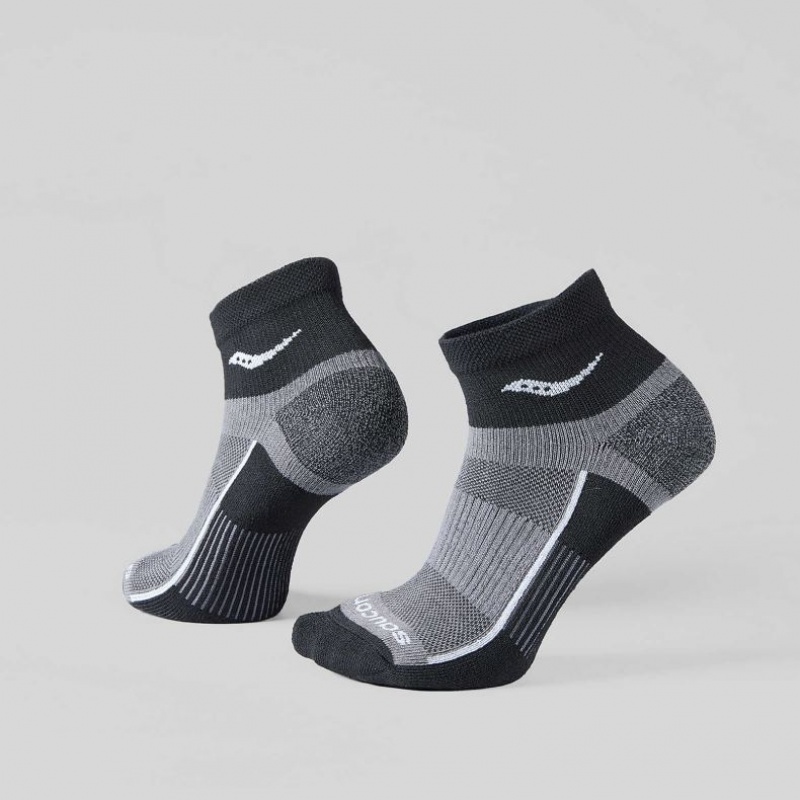 Black Women\'s Saucony Inferno Quarter 3-Pack Socks | MALAYSIA-NMBC