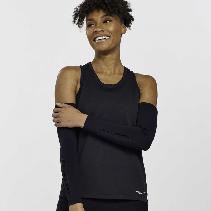 Black Women\'s Saucony Stopwatch Singlet | MALAYSIA-QPIU