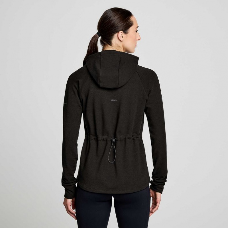 Black Women's Saucony Triumph Tunic Hoodie | MALAYSIA-QKTL